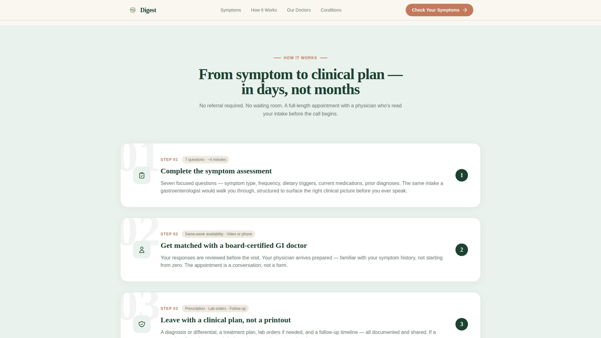 Digest - Trusted Gastroenterology Landing Page Template