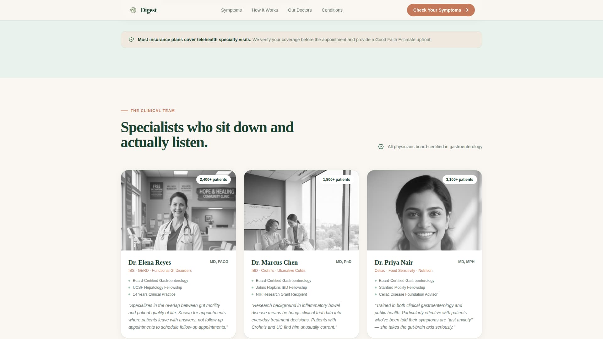 Digest - Trusted Gastroenterology Landing Page Template
