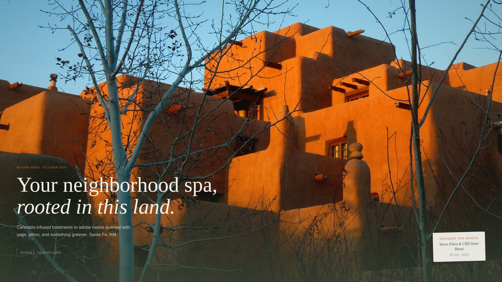 Mesa - Rooted Cannabisspa Landing Page Template