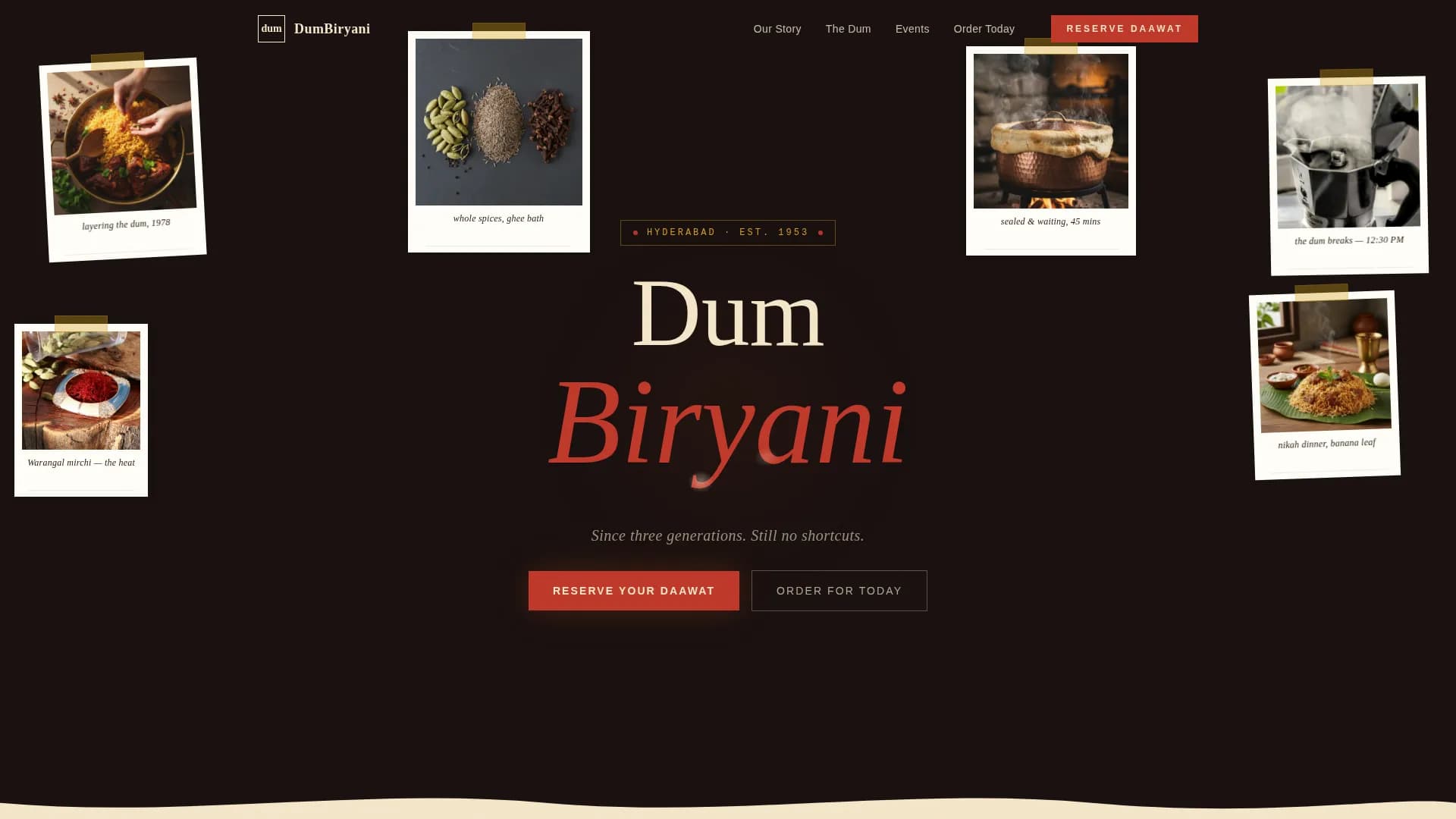 Regional & Specialty Restaurant Booking Website Template