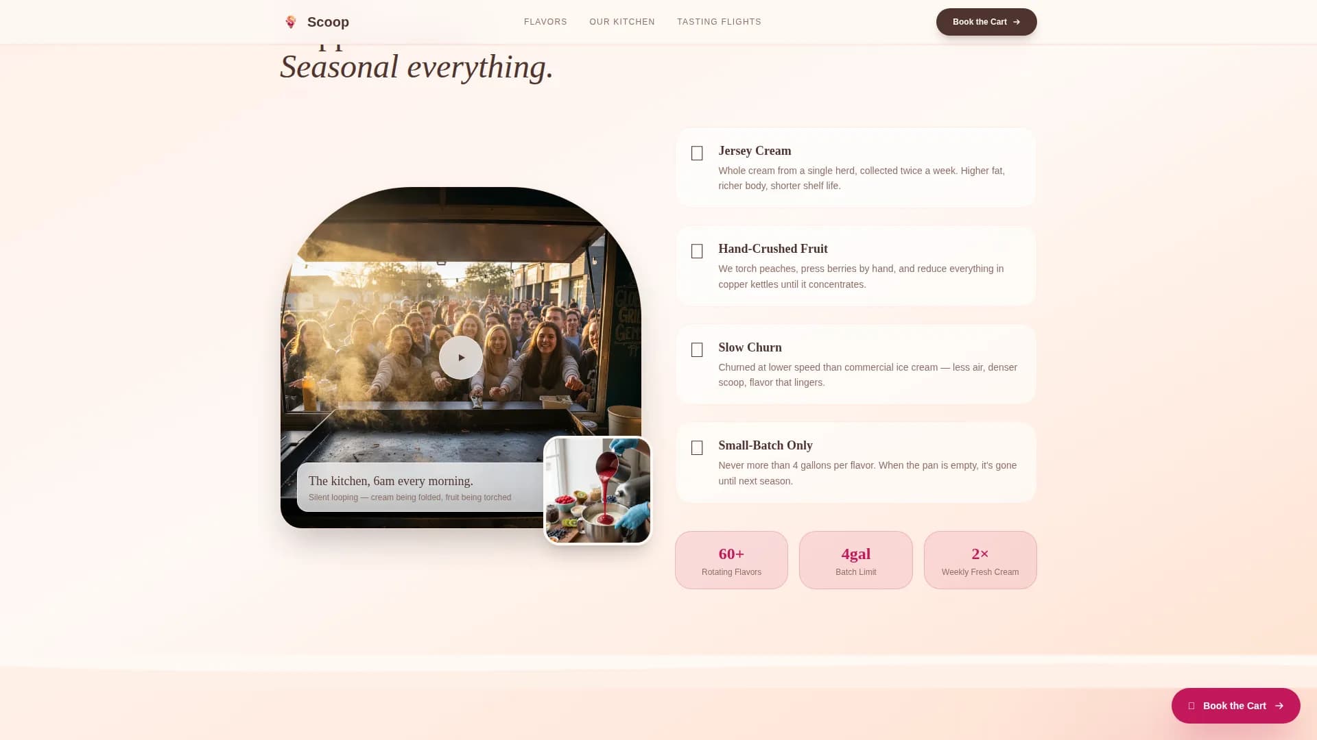 Artisan Gelato & Ice Cream Parlor Website Template