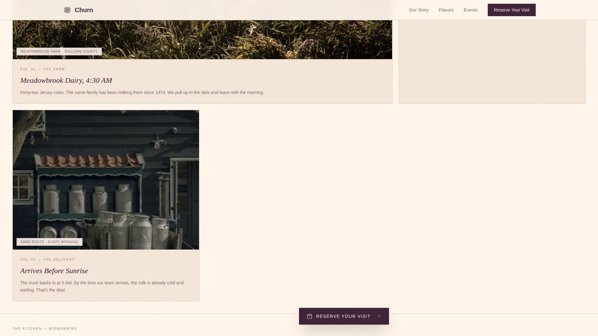 Cream — Artisan Batch Creamery Landing Page Template