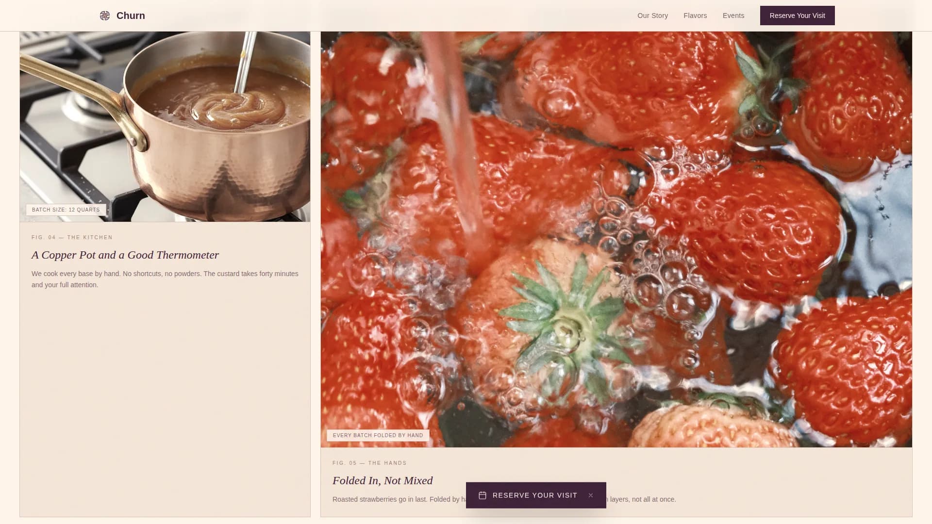 Cream — Artisan Batch Creamery Landing Page Template