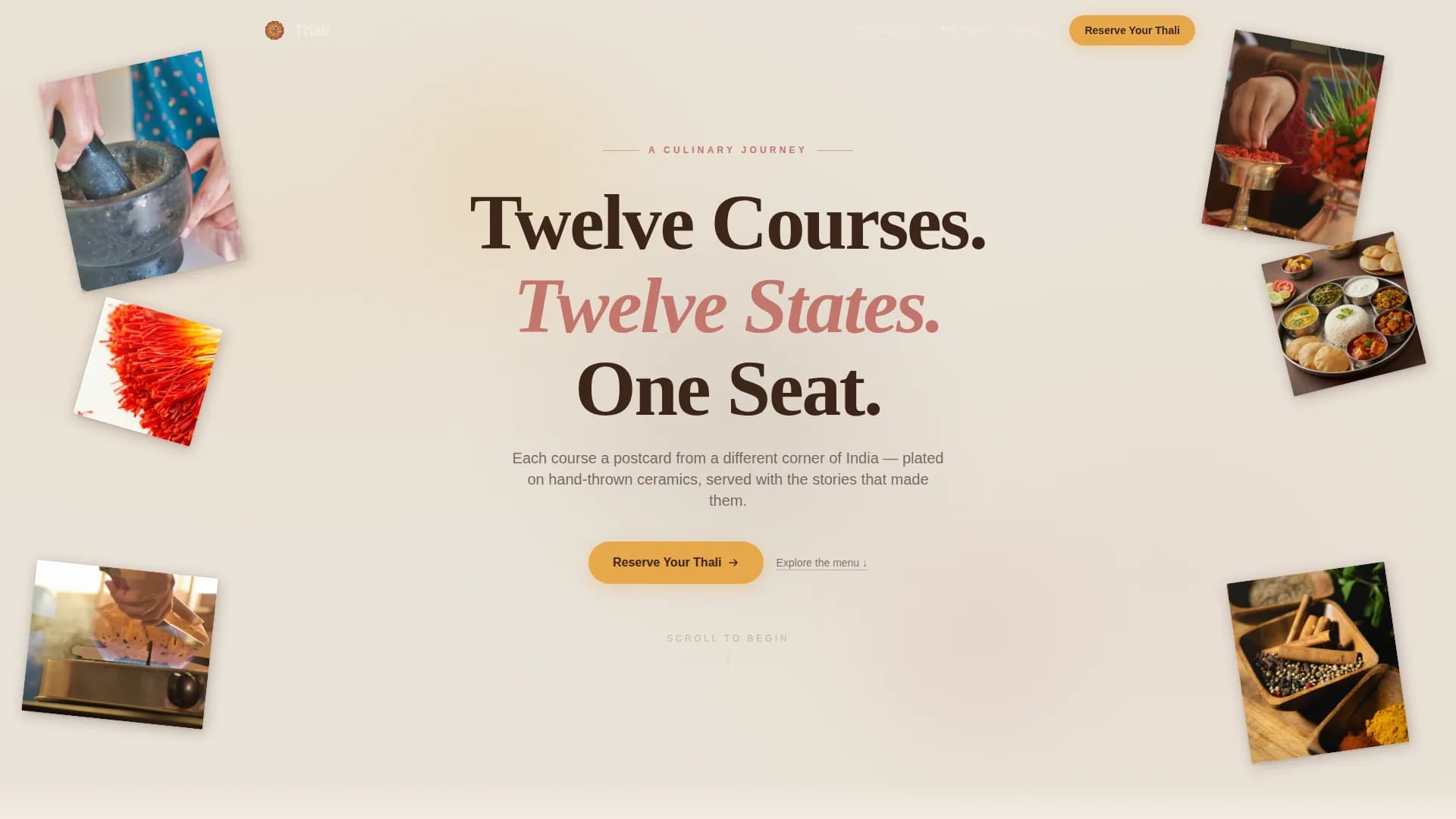 Indian Dining Professional Website Template