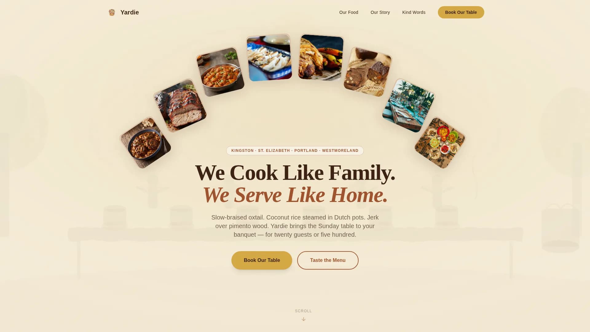 Jamaican Cuisine Booking Website Template