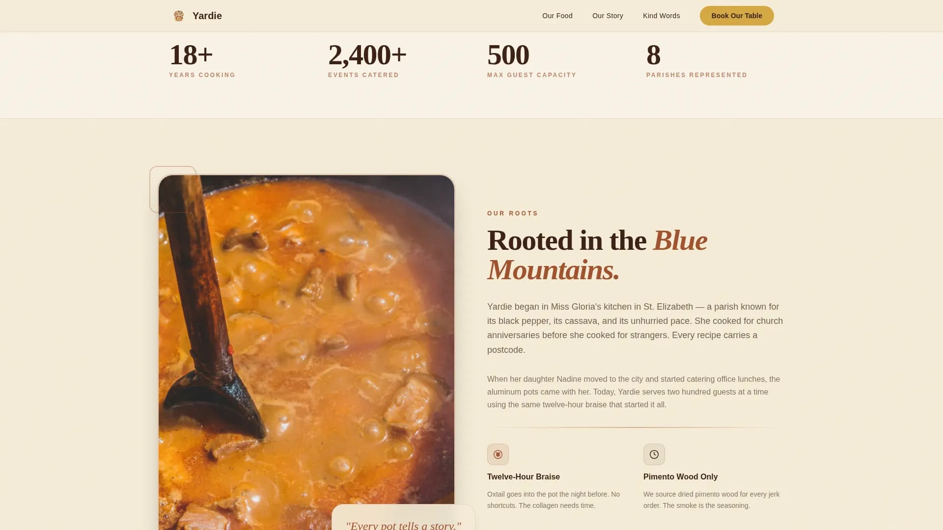 Jamaican Cuisine Booking Website Template