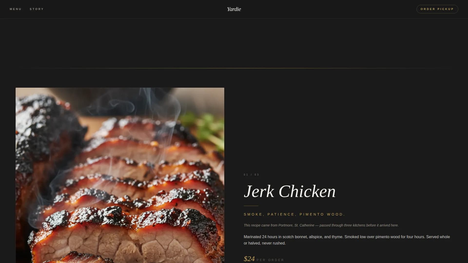 Jamaican Cuisine Blog Website Template