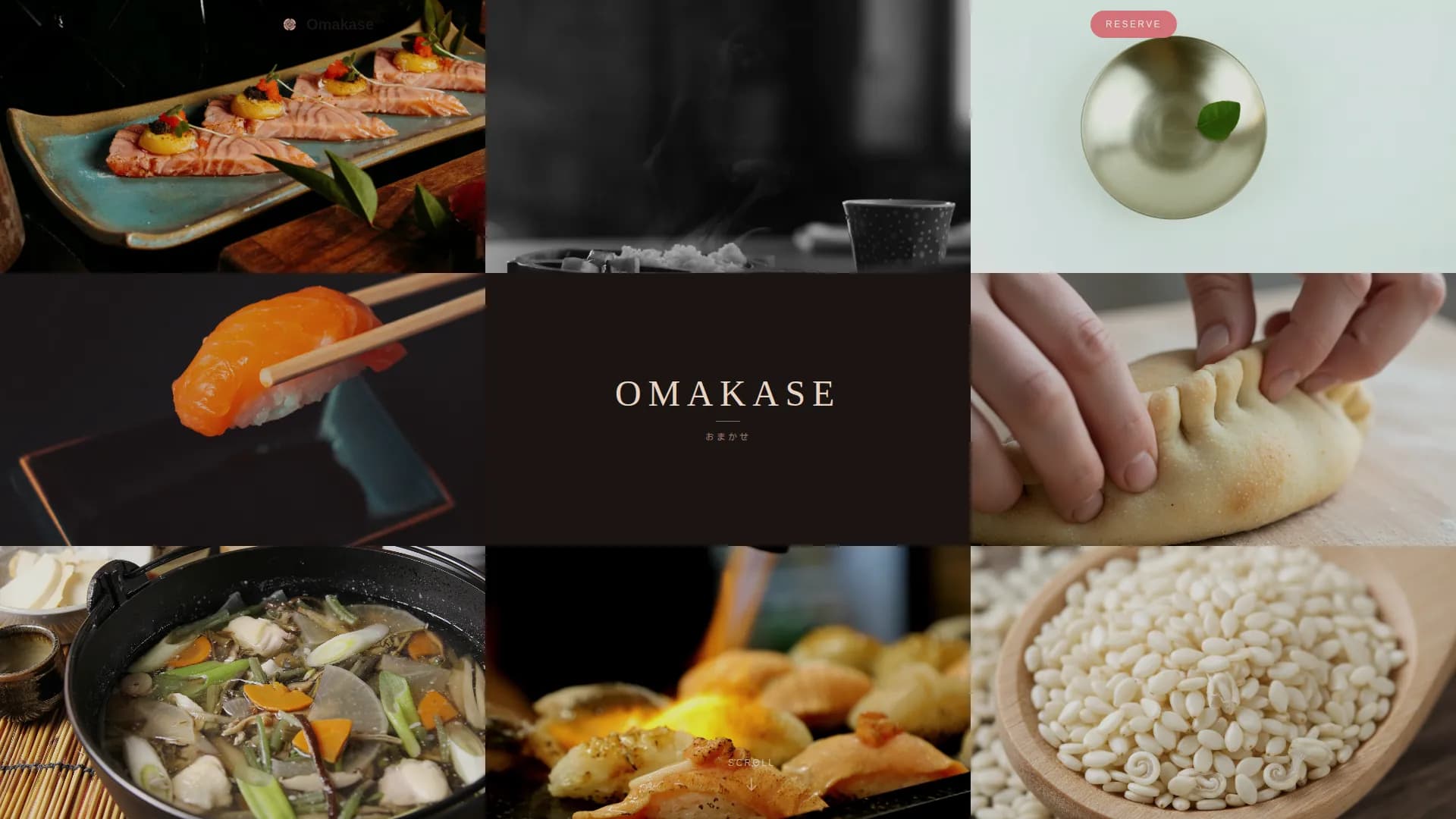 Kaiseki — Seasonal Japanese Kitchen Landing Page Template