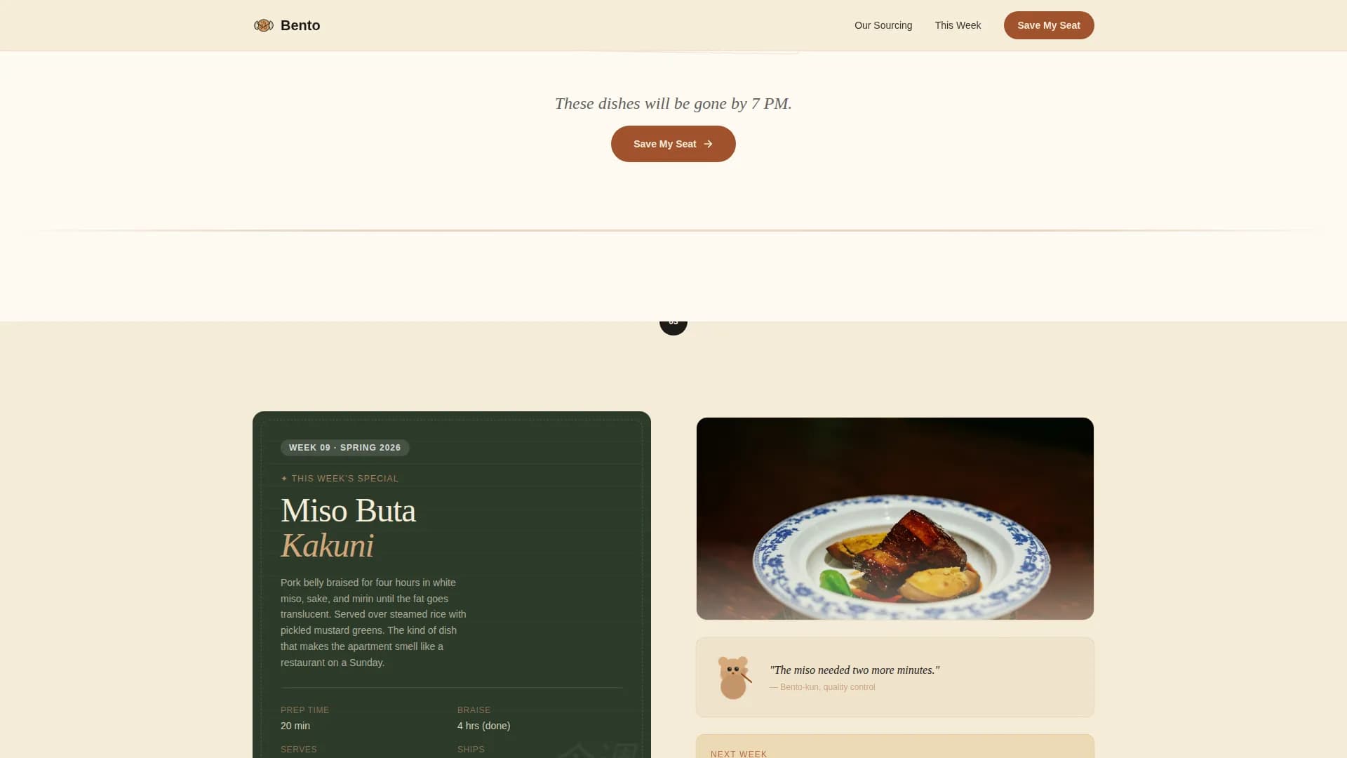 Bento — Artisan Japanese Provisions Landing Page Template