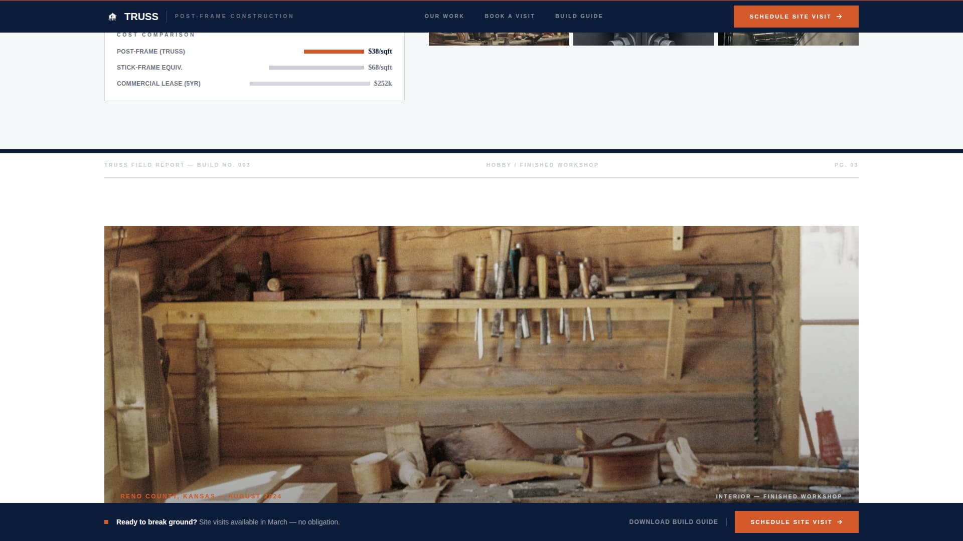 Post-Frame Builder (Pole Barn) Business Booking Website Template