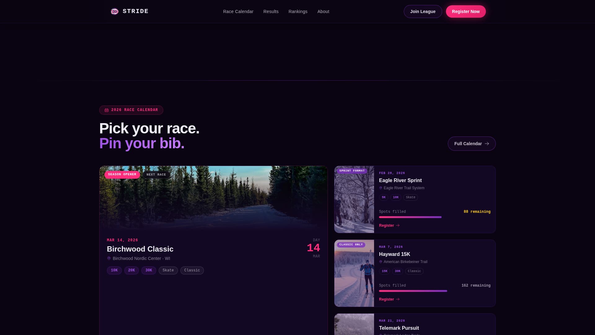 Cross-Country Skiing Professional Website Template