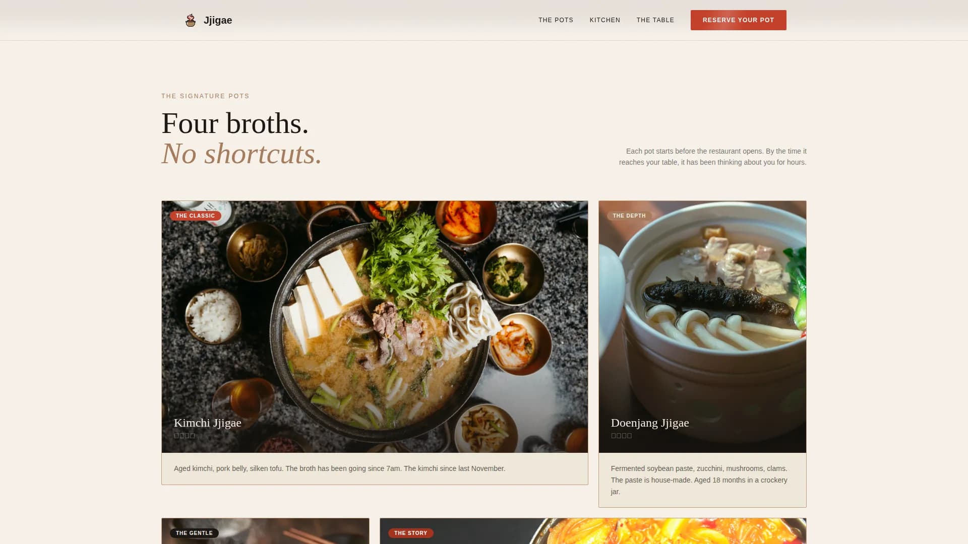 Korean Cuisine & Dining Booking Website Template