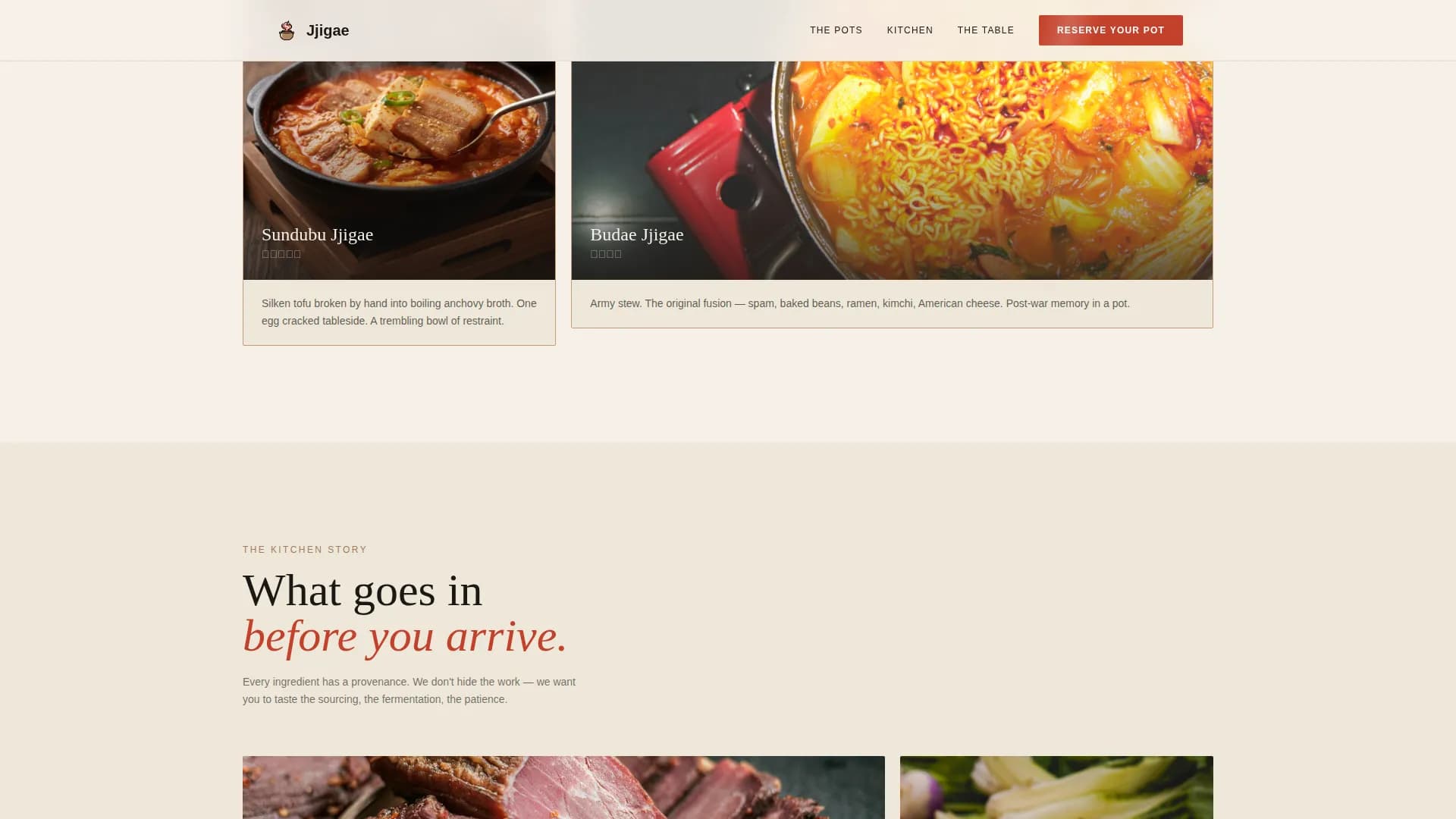 Korean Cuisine & Dining Booking Website Template