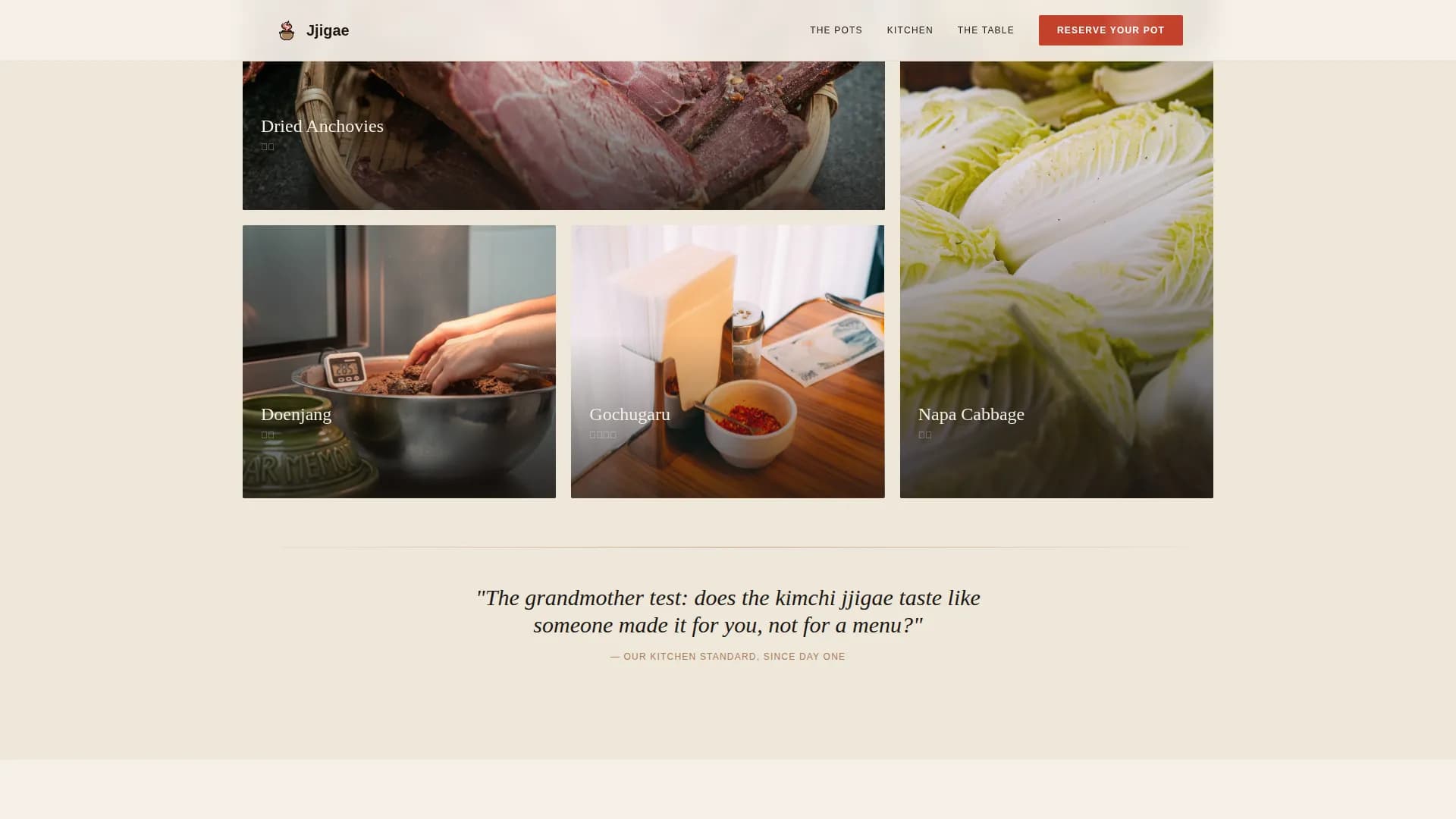 Korean Cuisine & Dining Booking Website Template