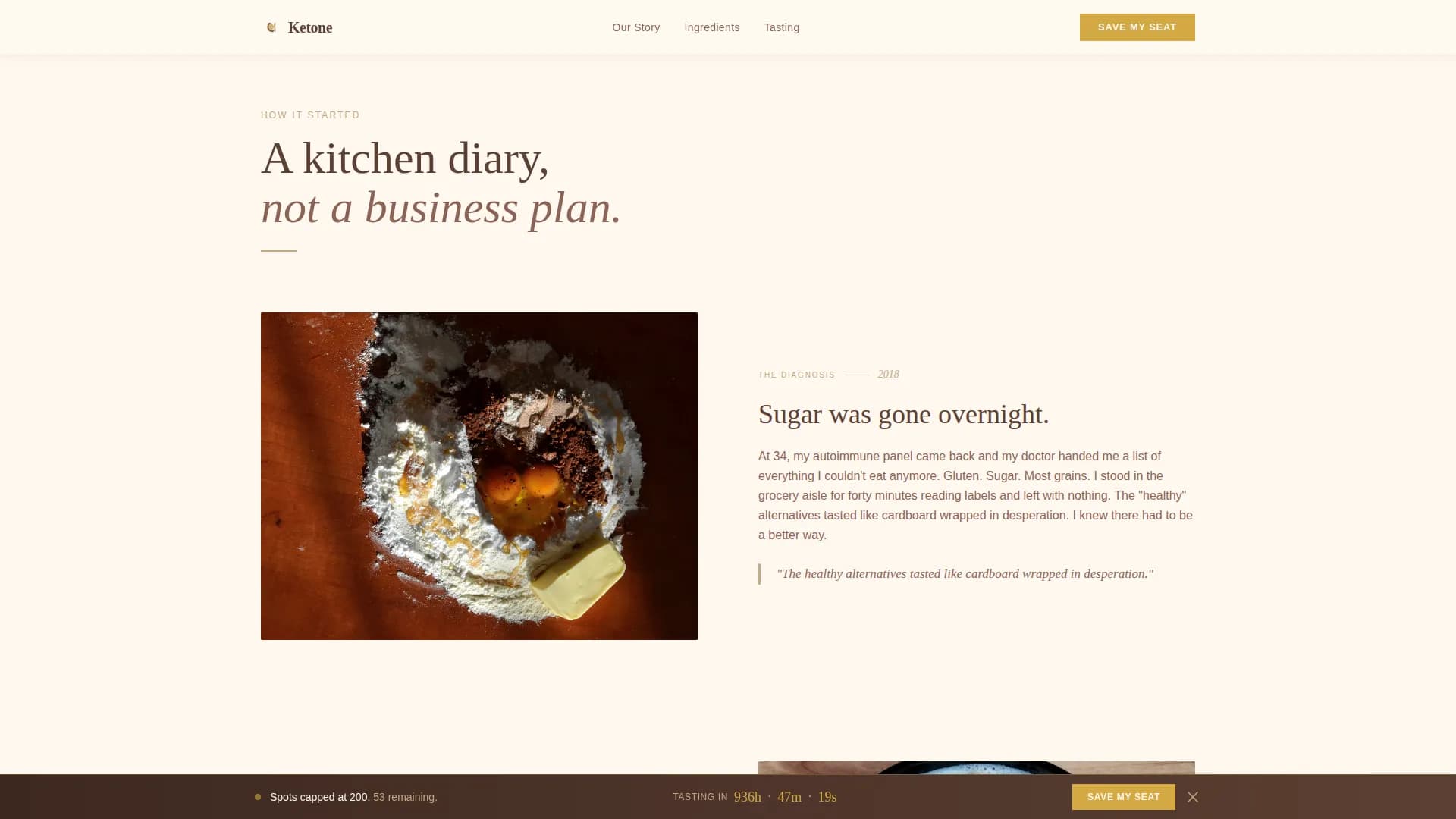 Ketone — Keto Food Brand Landing Page Template