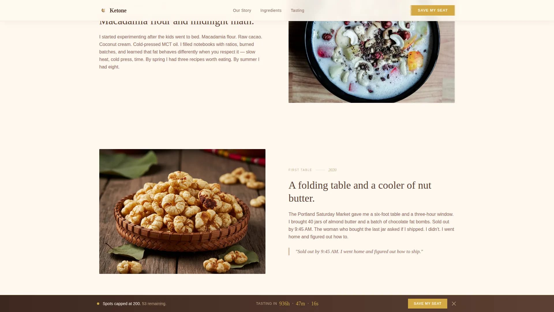 Ketone — Keto Food Brand Landing Page Template