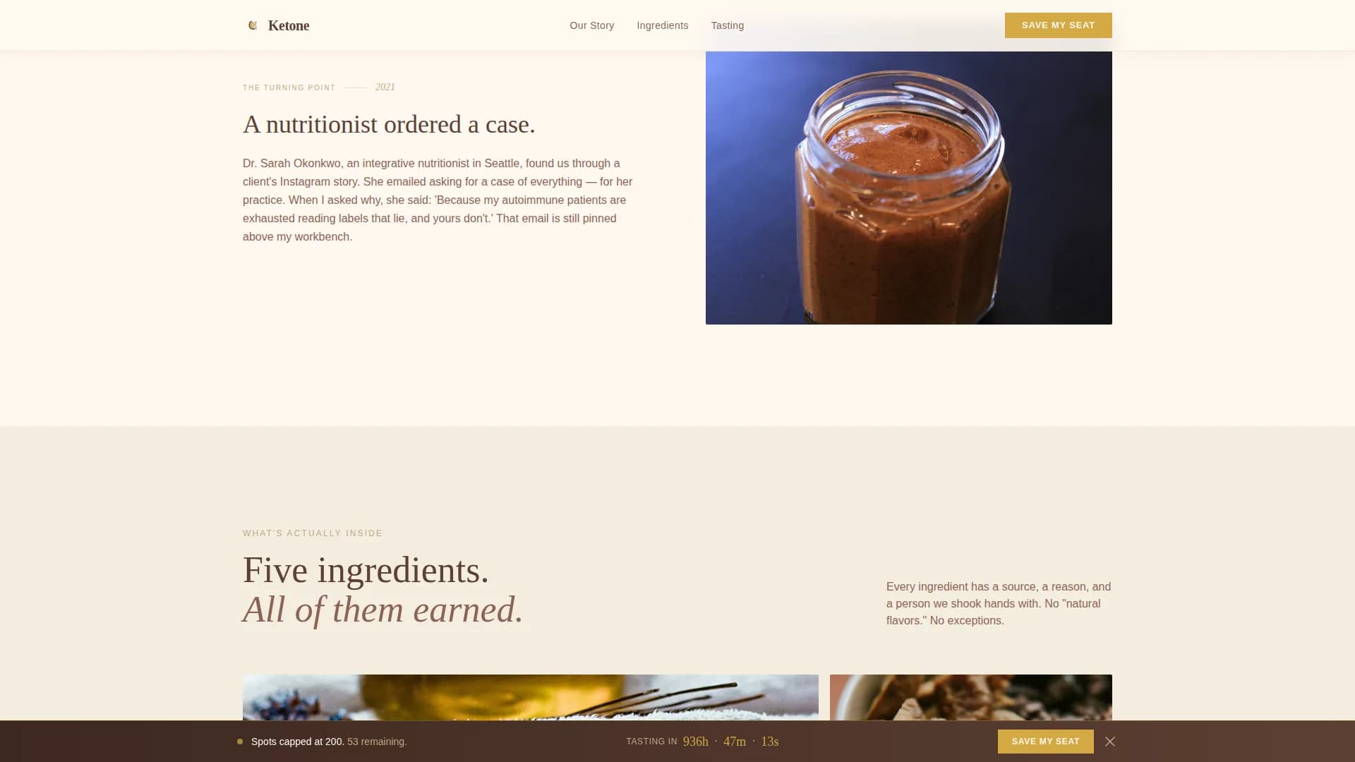 Ketone — Keto Food Brand Landing Page Template