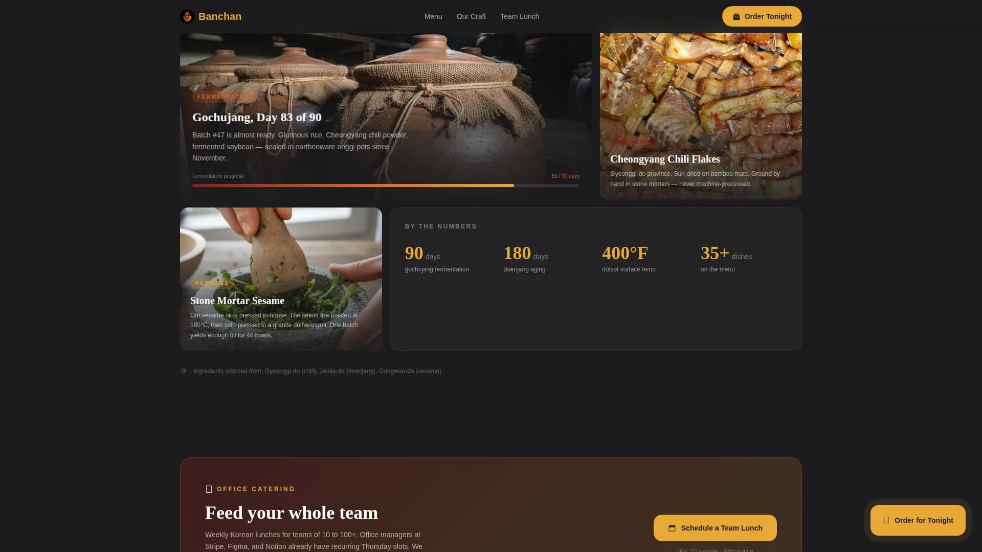 Koryo — Korean Cloud Kitchen Landing Page Template