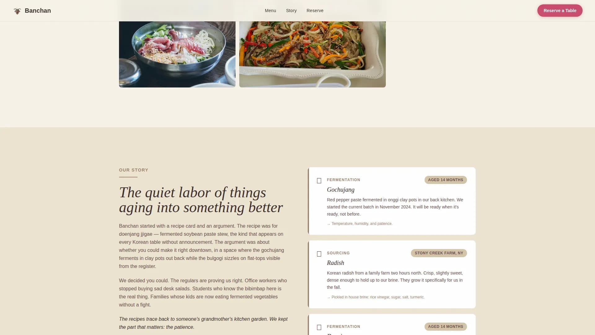 Kimchi — Authentic Korean Restaurant Landing Page Template