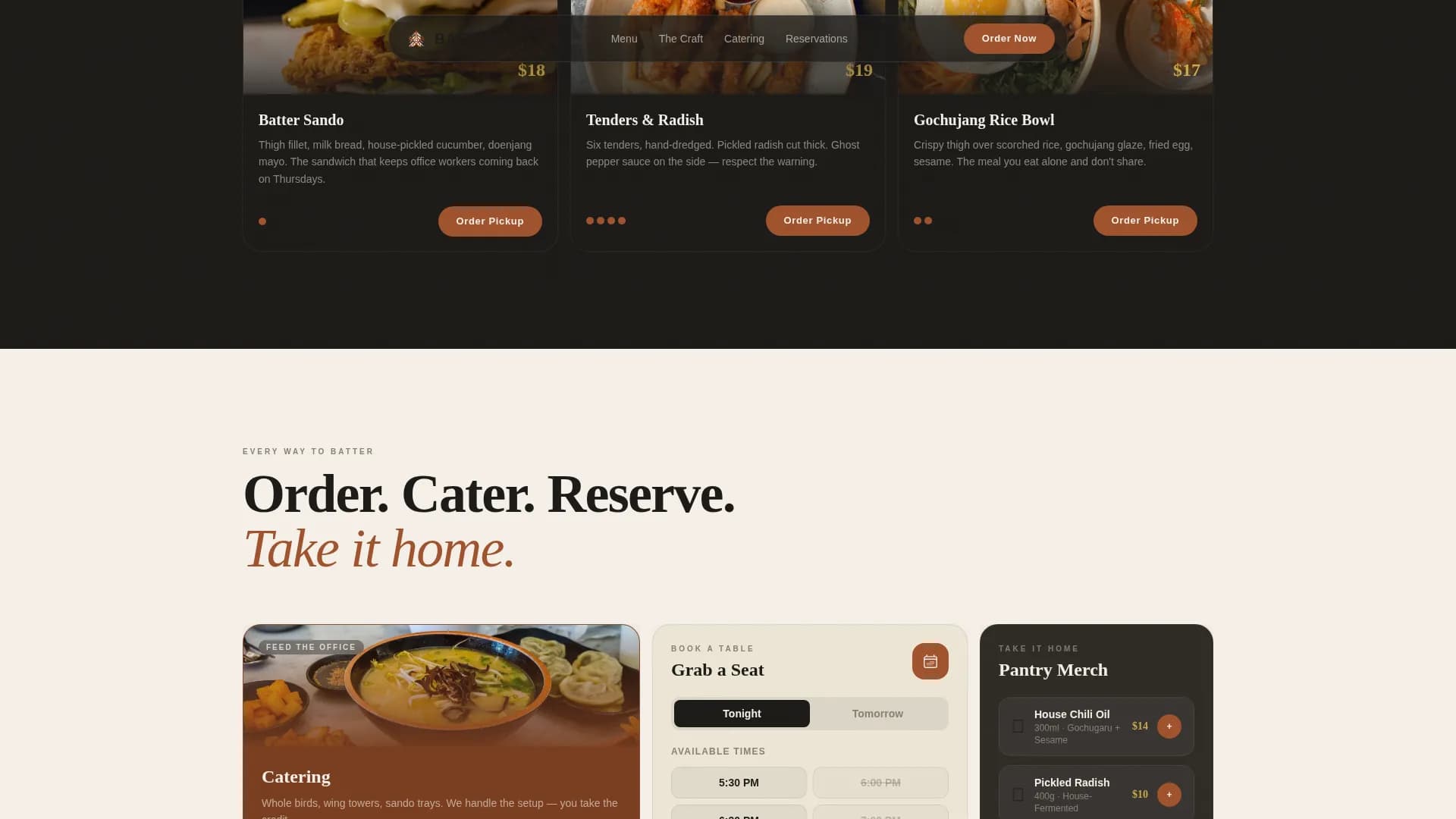 Crisp — Korean Fried Chicken Landing Page Template