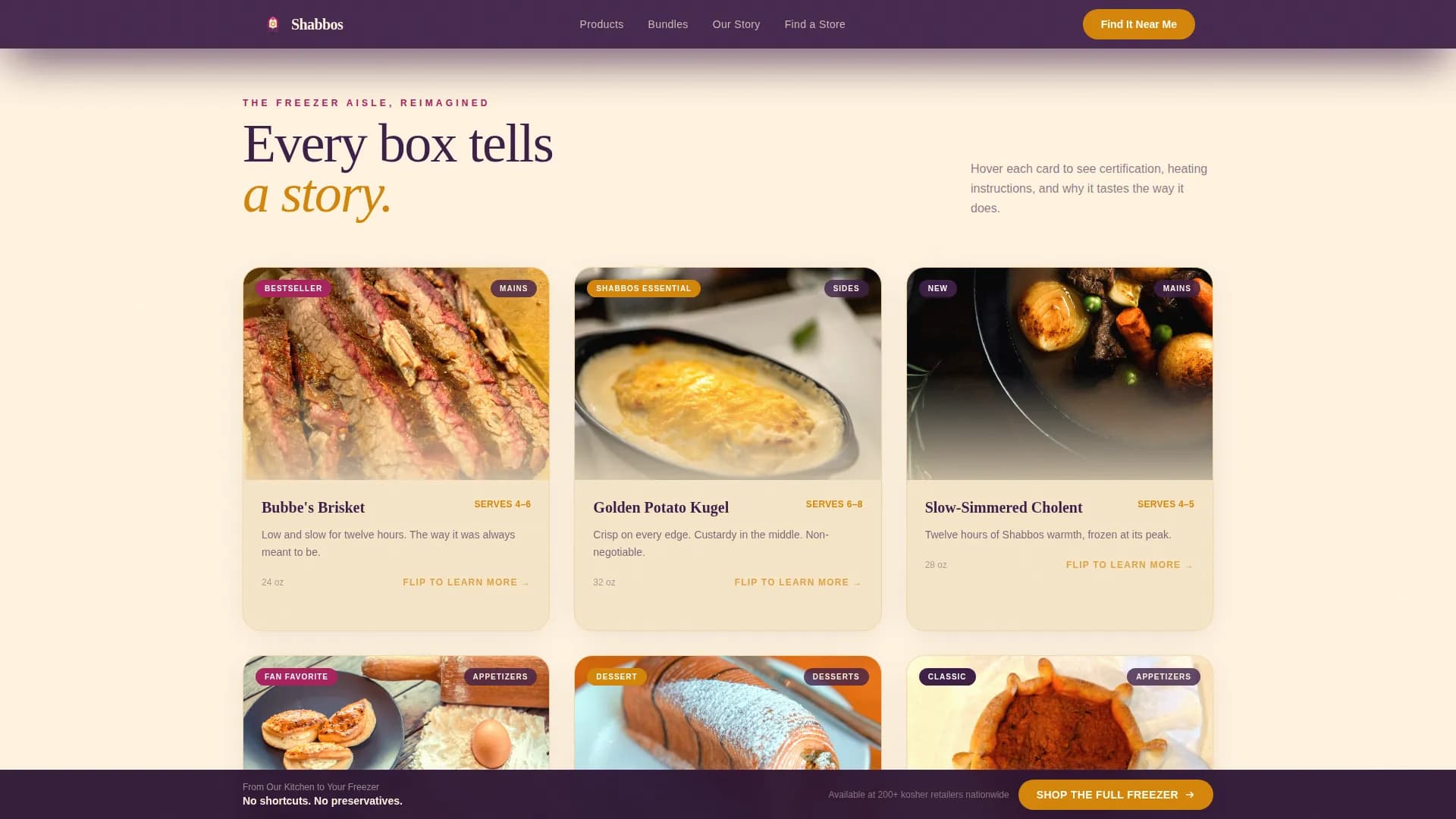 Kosher — Artisan Frozen Food Landing Page Template