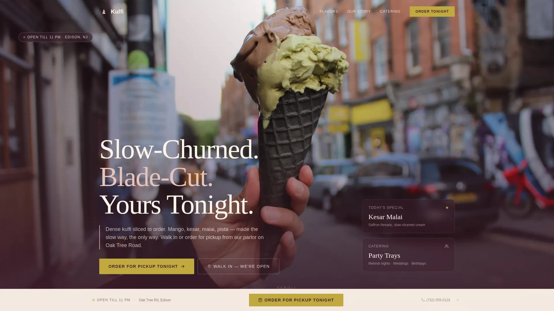 Subcontinental — Gourmet Dessert Parlor Landing Page Template
