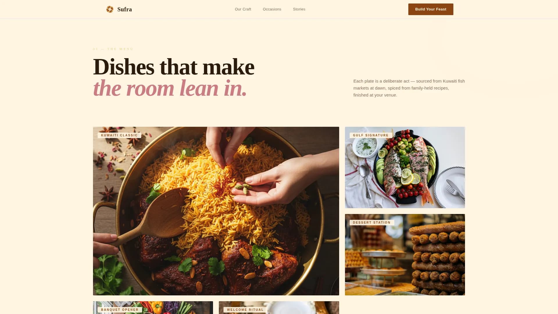 Diwali — Exclusive Catering Landing Page Template