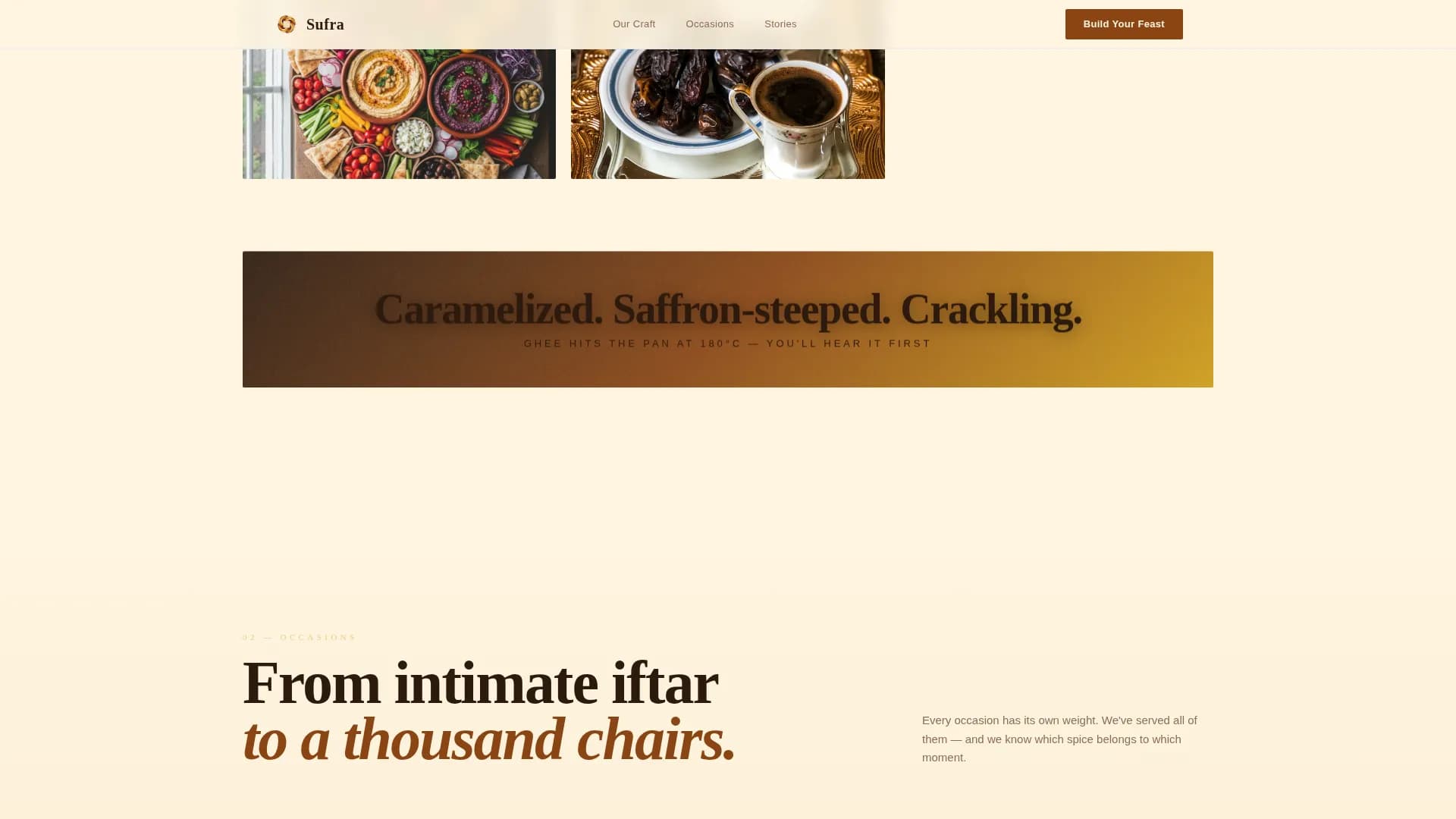 Diwali — Exclusive Catering Landing Page Template