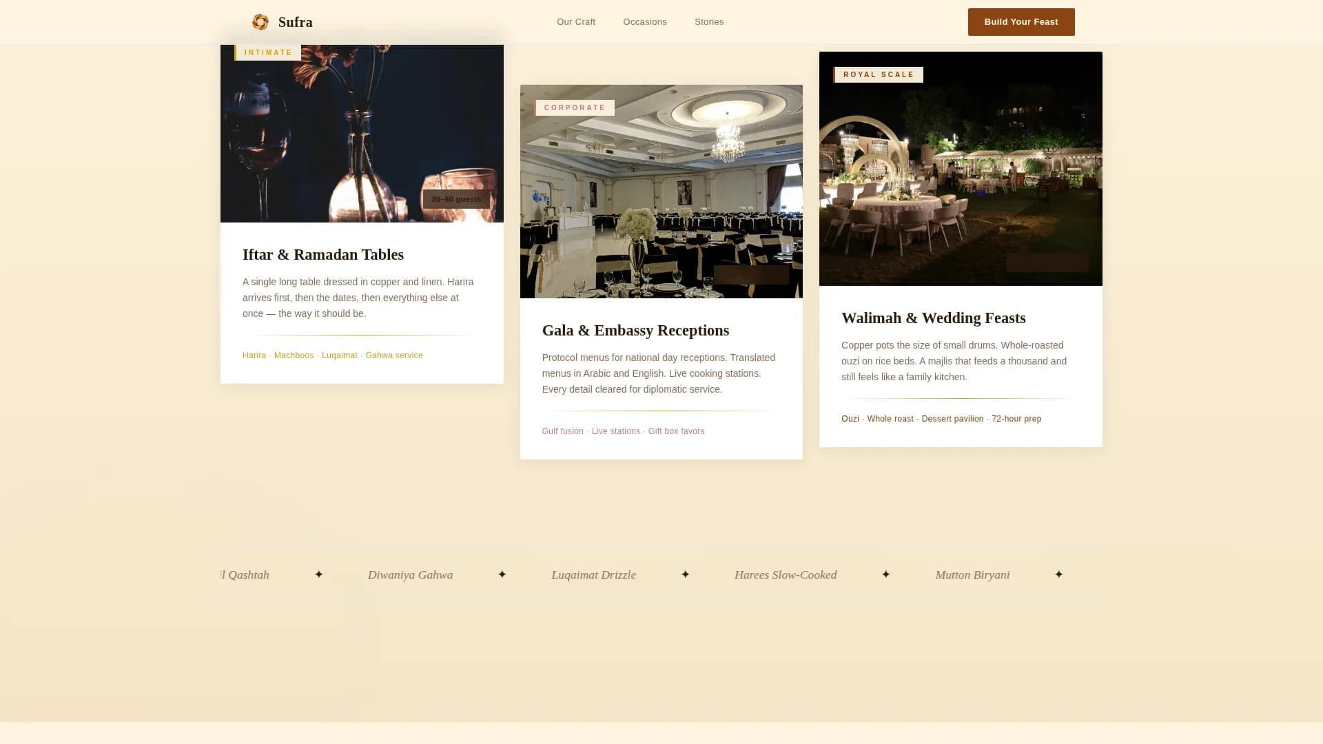 Diwali — Exclusive Catering Landing Page Template