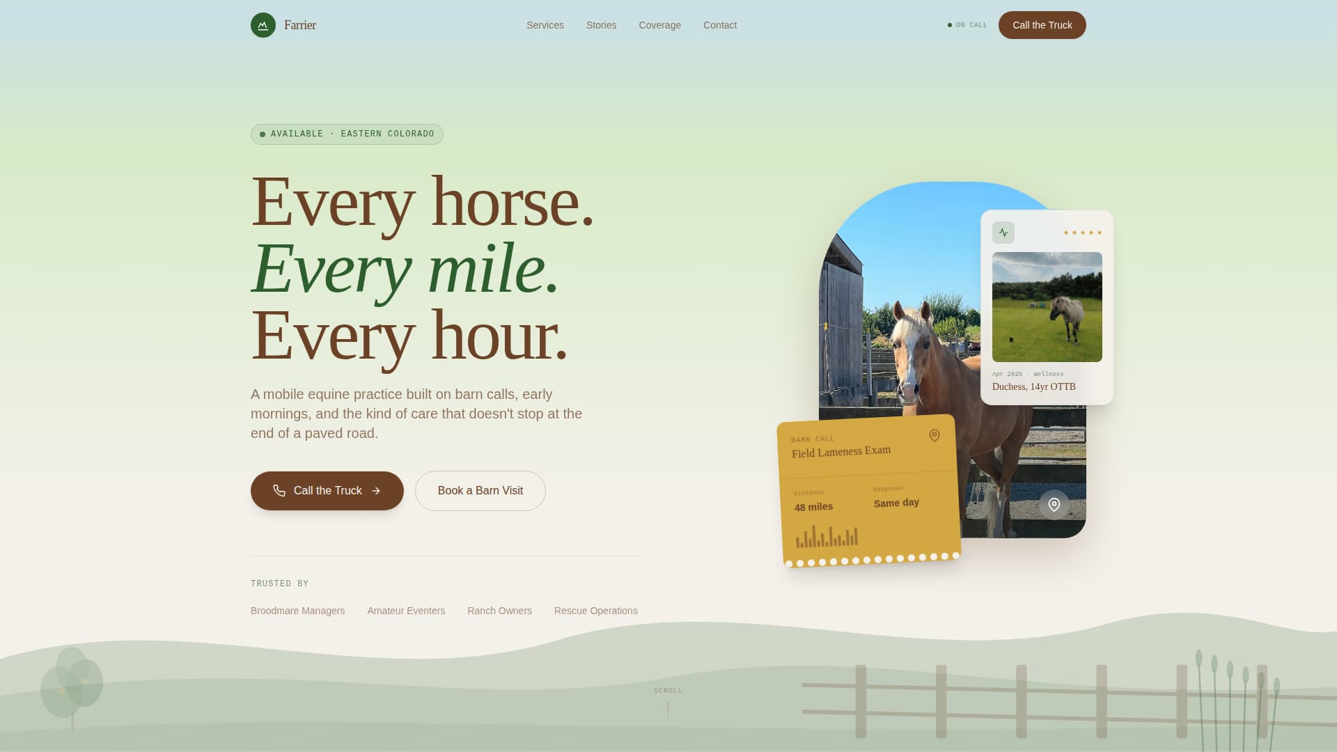 Horse & Equestrian Booking Website Template