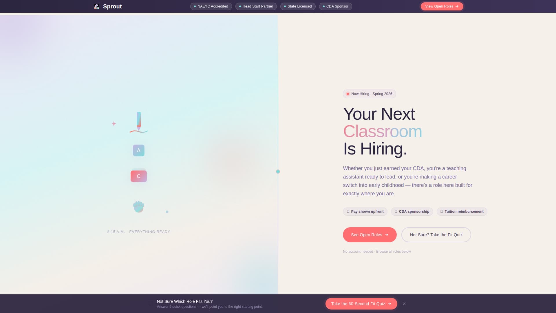 Sprout - Dynamic Preschool Landing Page Template