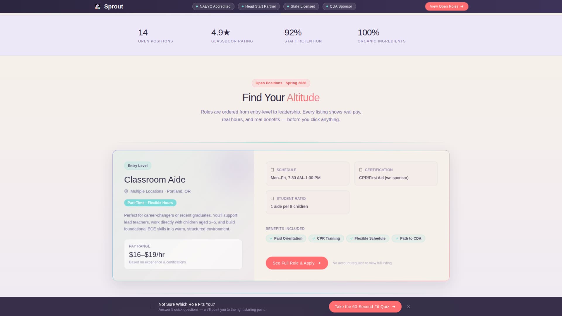 Sprout - Dynamic Preschool Landing Page Template