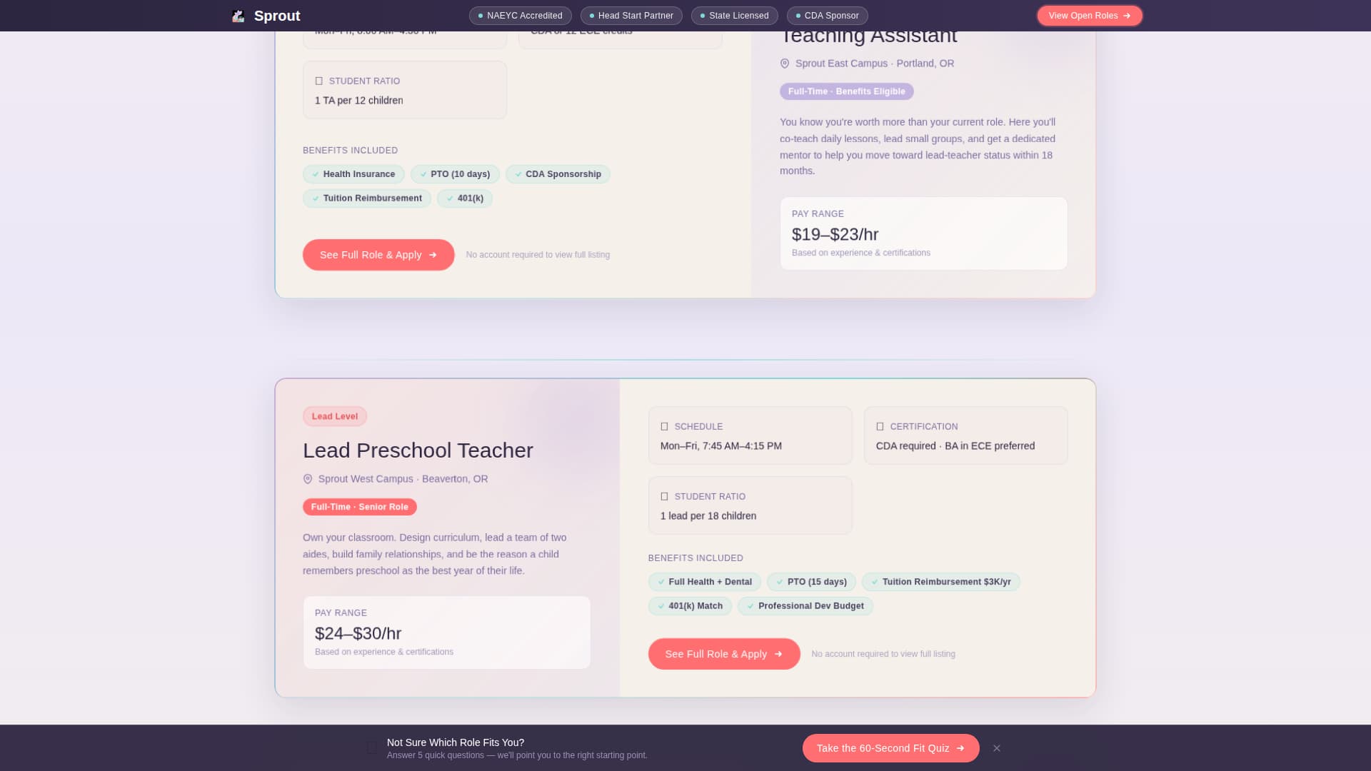 Sprout - Dynamic Preschool Landing Page Template