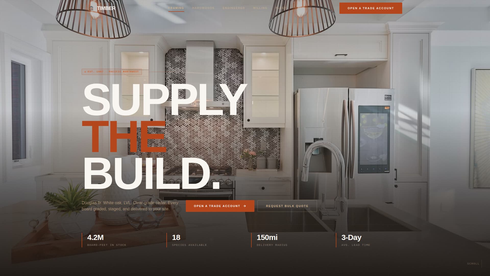 Timber - Industrial Lumber Landing Page Template