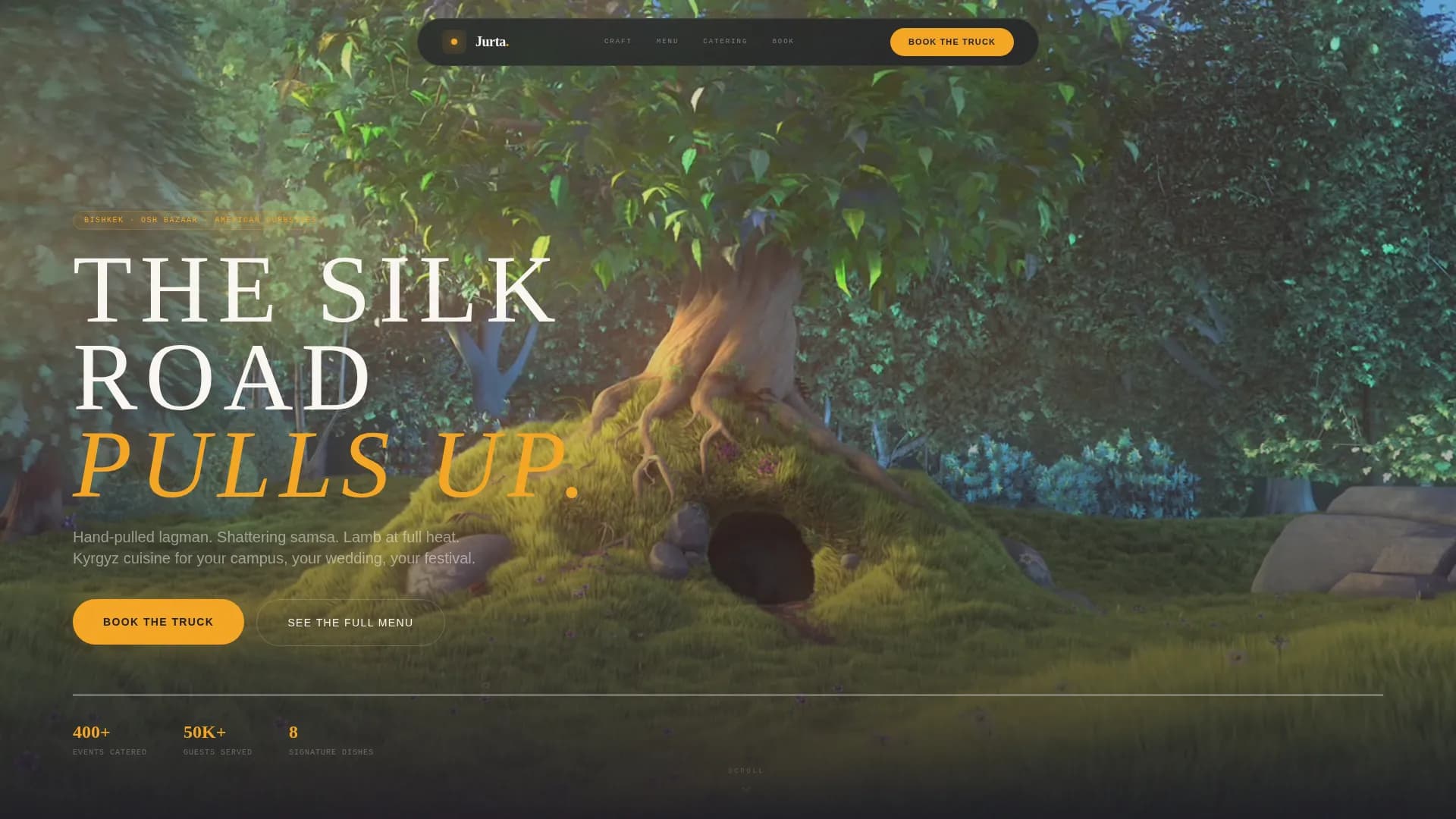 Silk Road — Premium Food Truck Landing Page Template