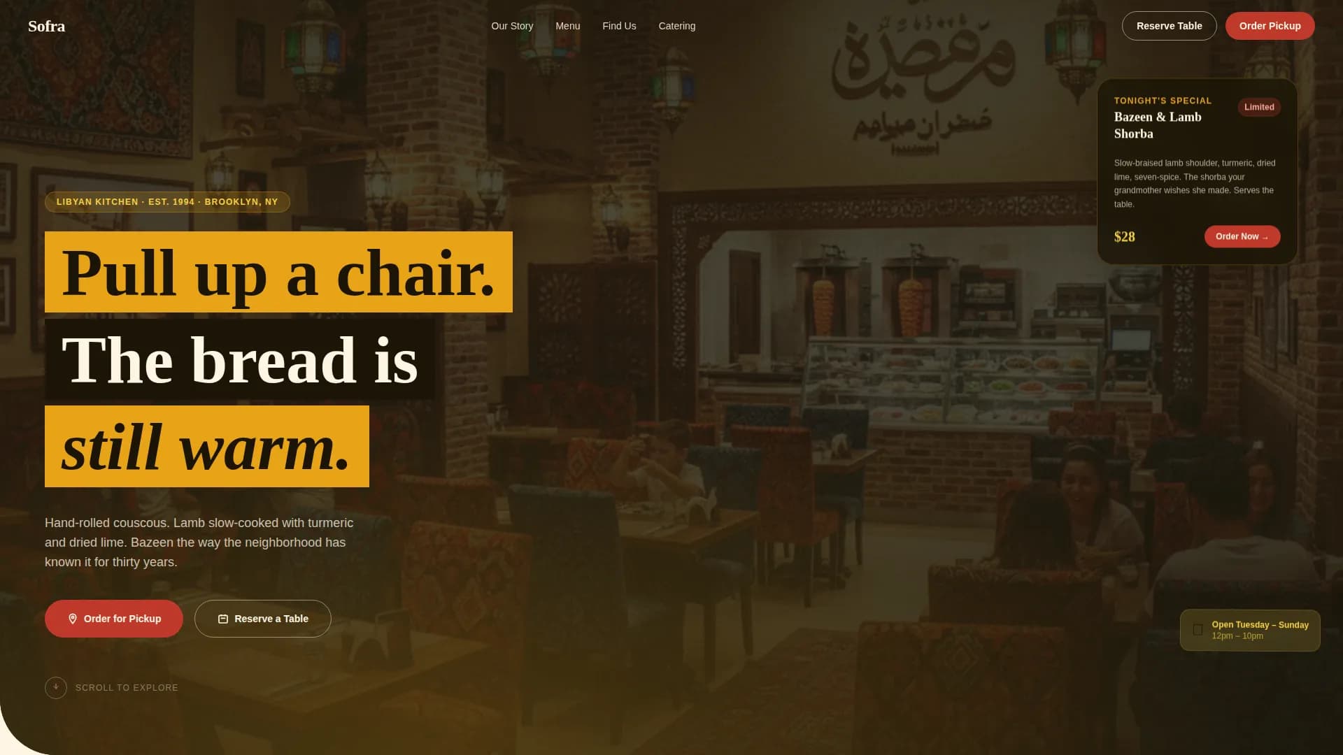 Levant — Vibrant Libyan Cuisine Landing Page Template