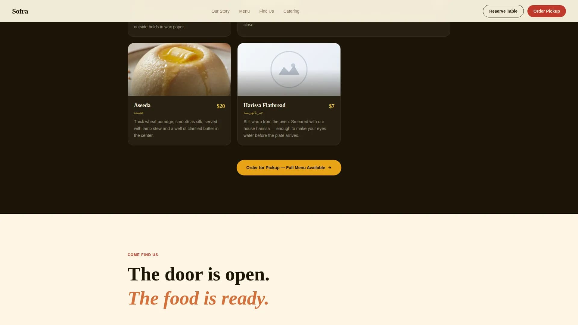 Levant — Vibrant Libyan Cuisine Landing Page Template