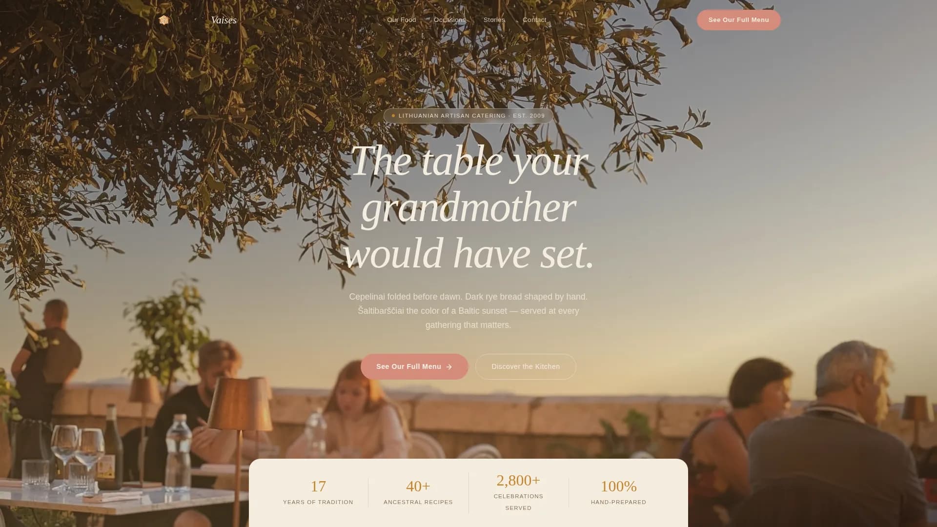 Lithuanian Cuisine Booking Website Template