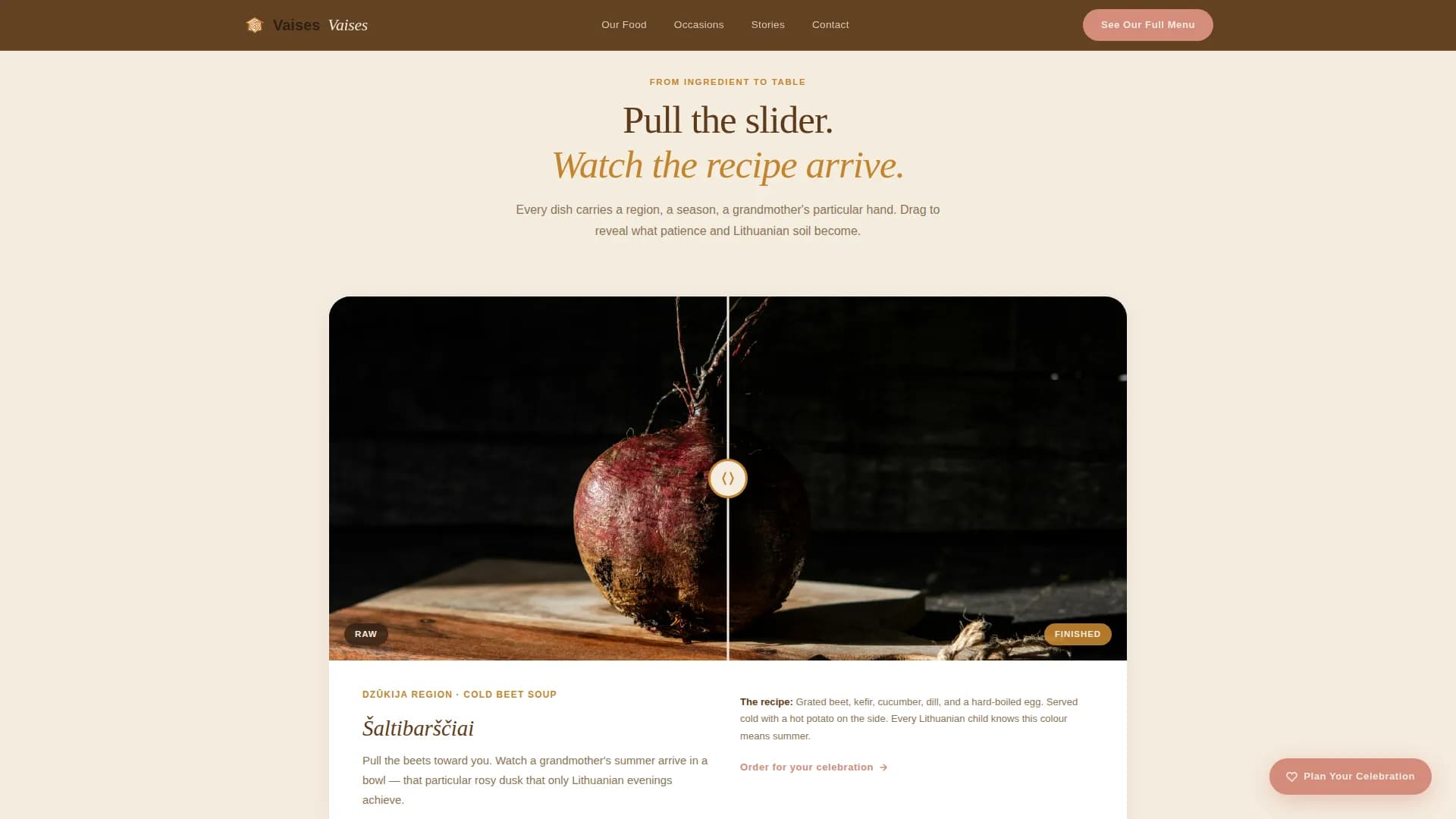 Lithuanian Cuisine Booking Website Template