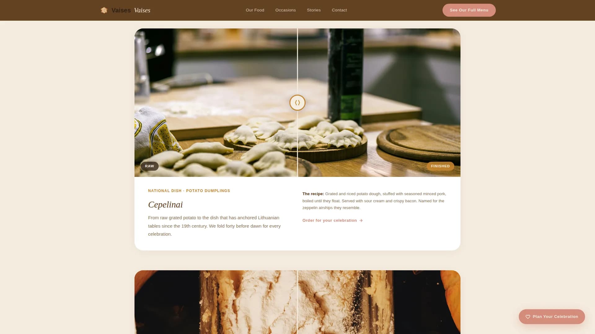Lithuanian Cuisine Booking Website Template