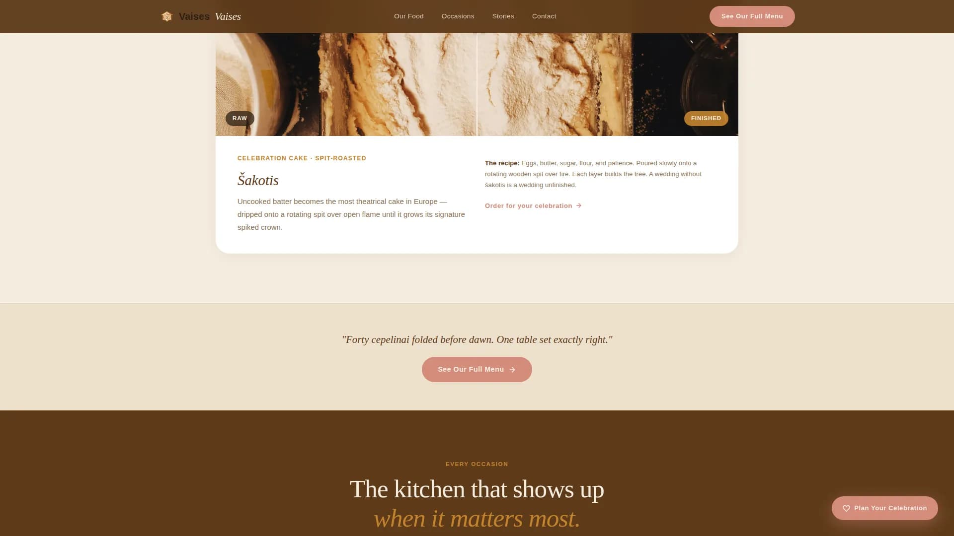 Lithuanian Cuisine Booking Website Template