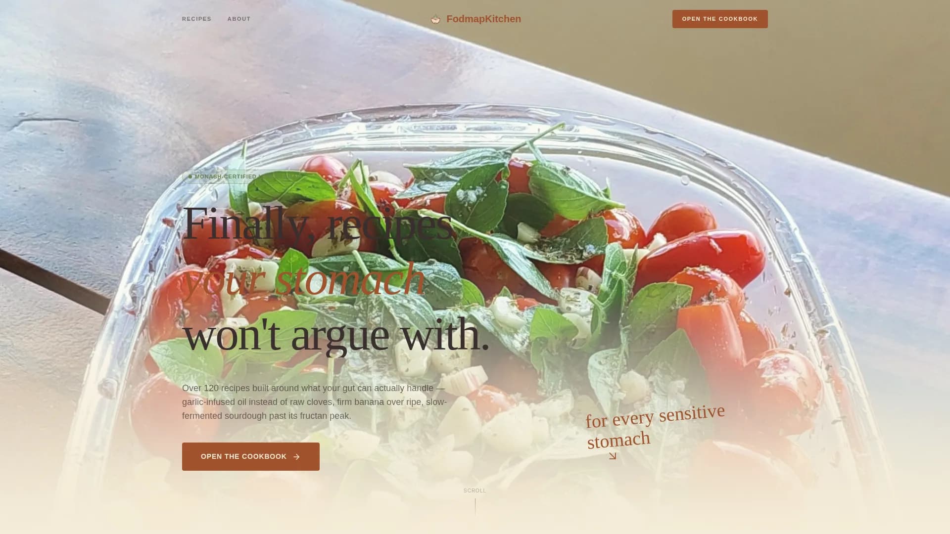 Harvest — Heirloom Gut Cookbook Landing Page Template