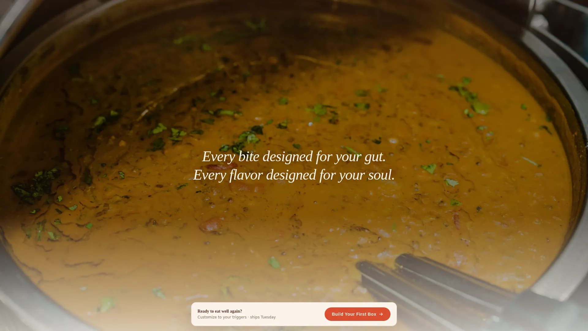 Craft — Artisanal FODMAP Meals Landing Page Template