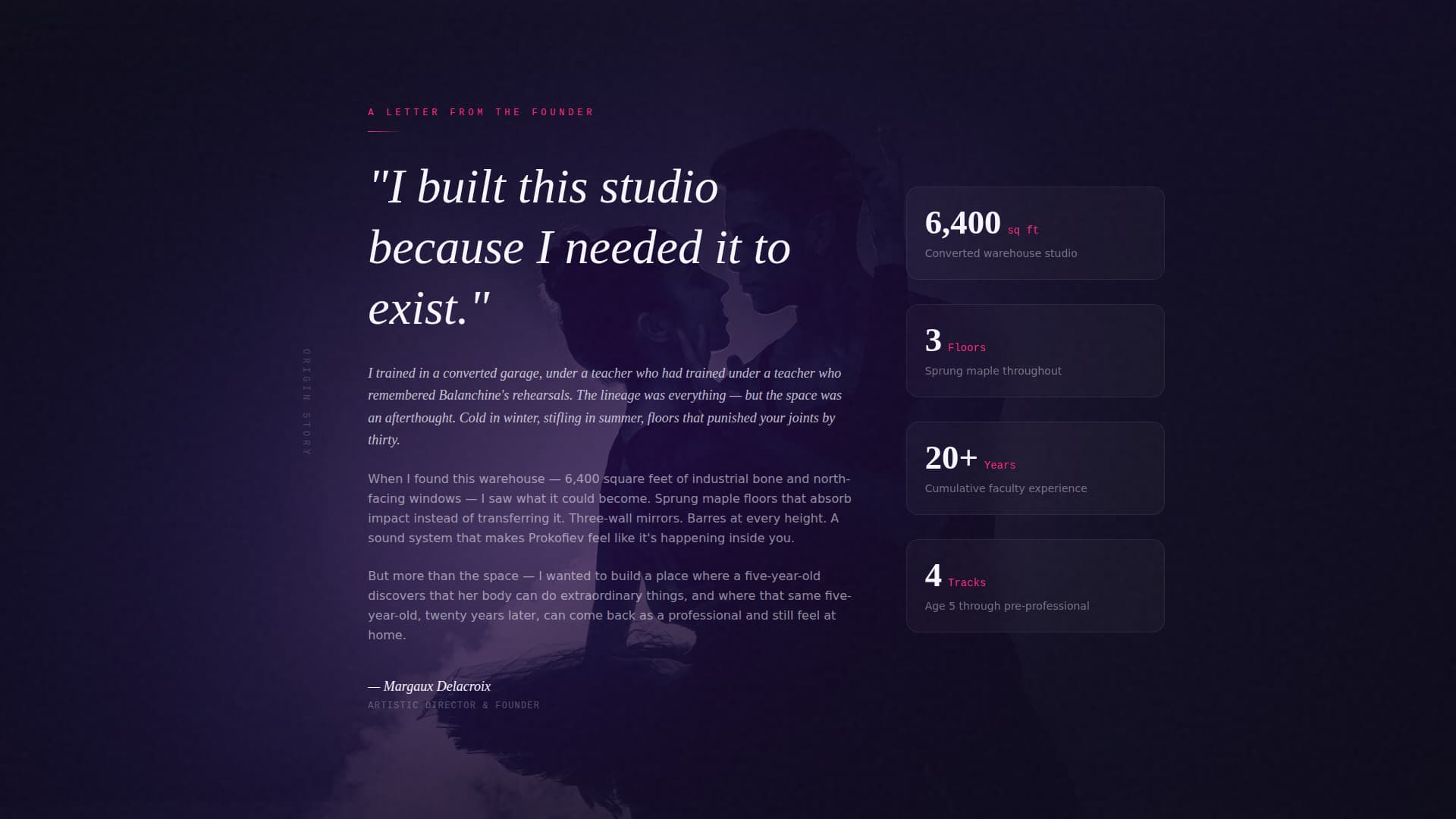 Pli - Immersive Danceacademy Landing Page Template