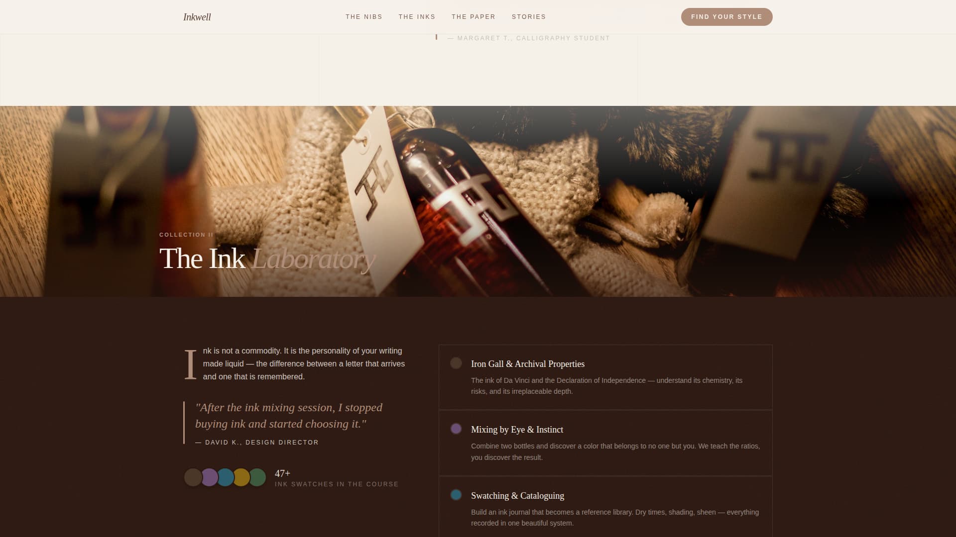 Manuscript — Premium Fine Writing Supplies Landing Page Template