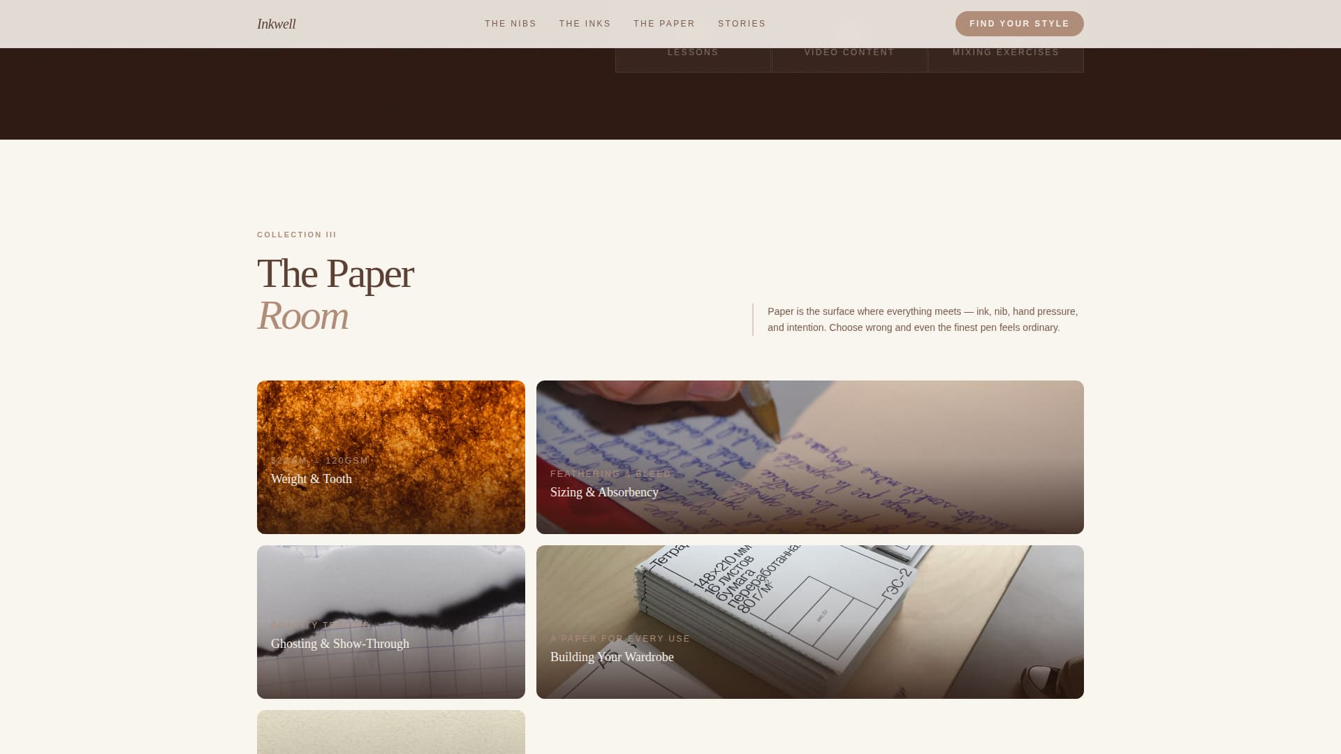 Manuscript — Premium Fine Writing Supplies Landing Page Template