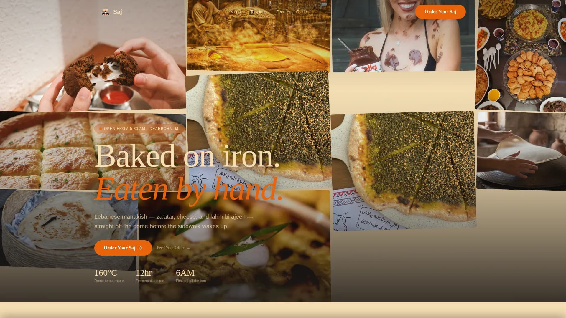 Middle Eastern Cuisine & Dining Online Professional Website Template