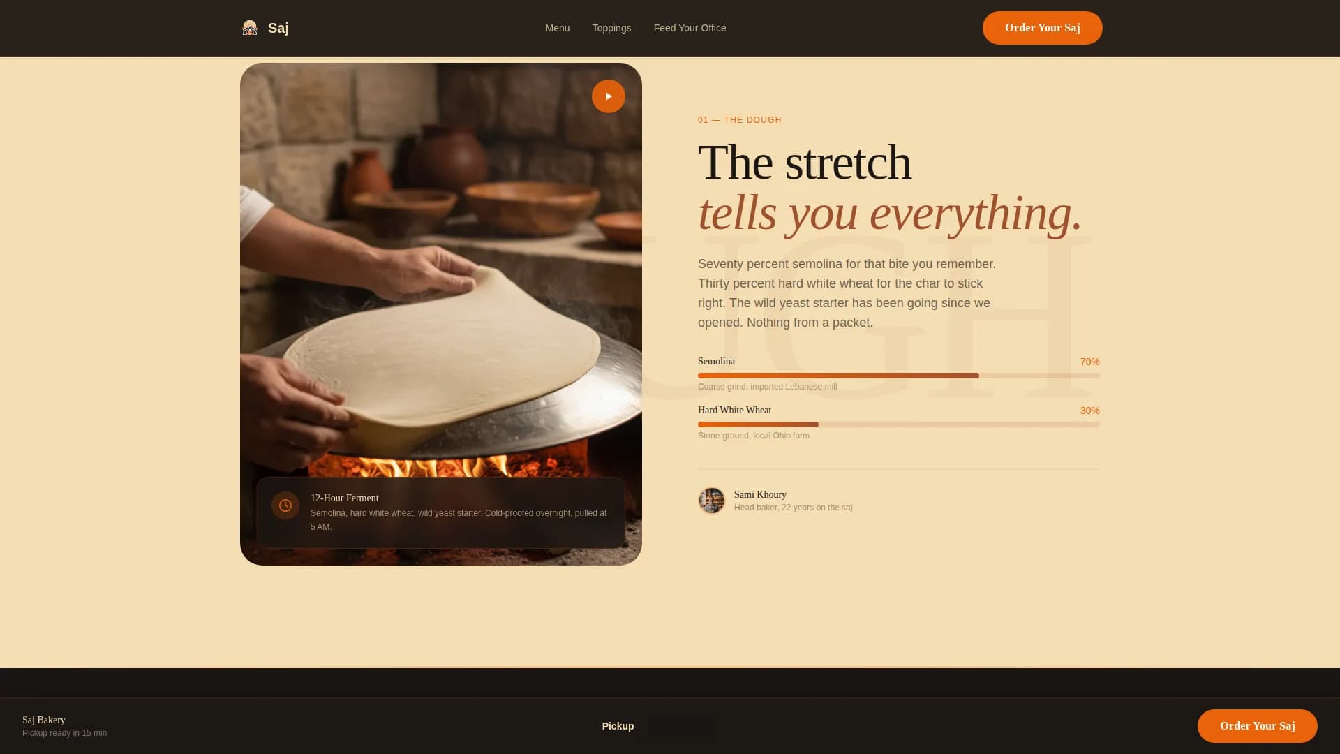 Middle Eastern Cuisine & Dining Online Professional Website Template