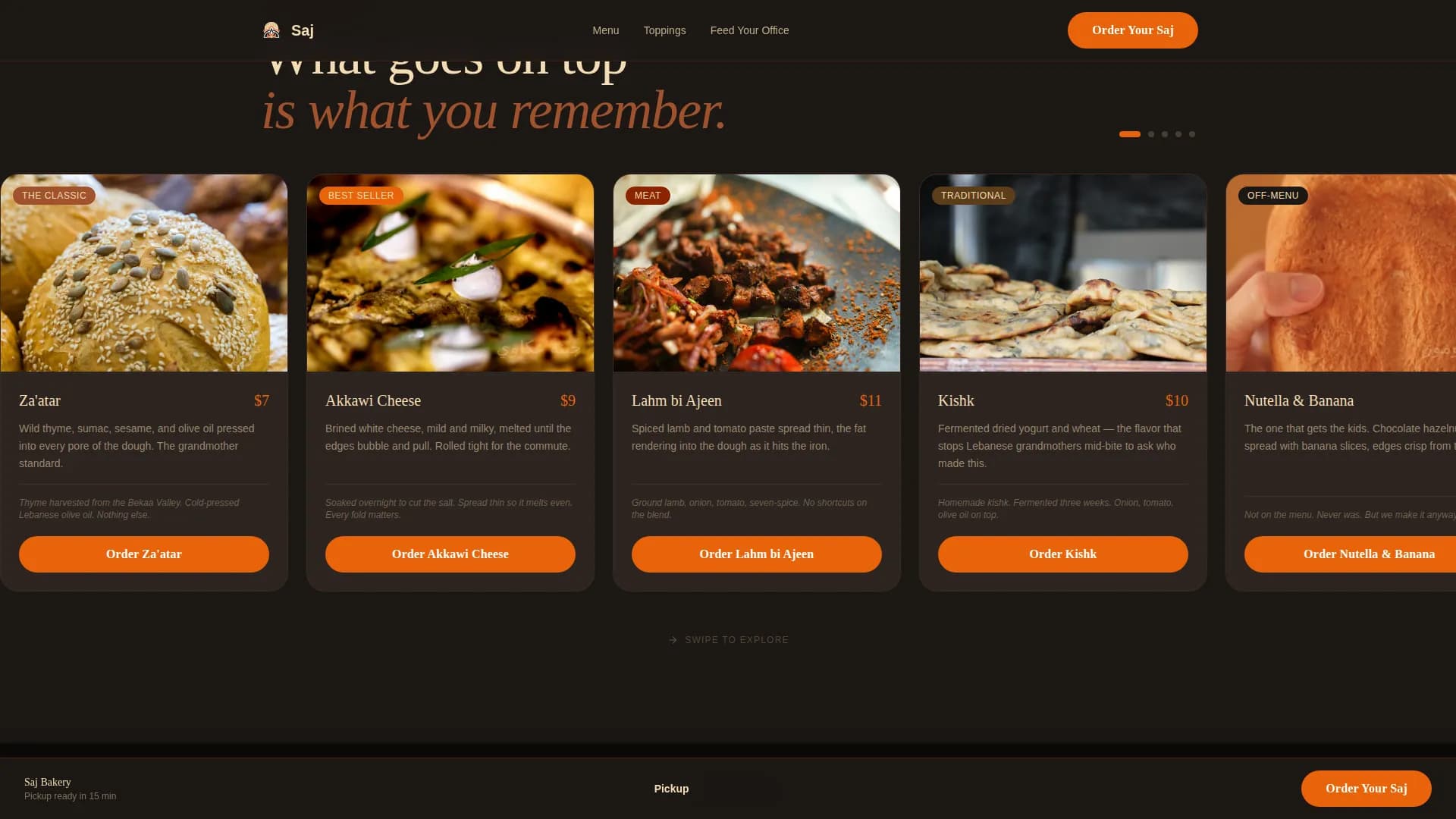 Middle Eastern Cuisine & Dining Online Professional Website Template