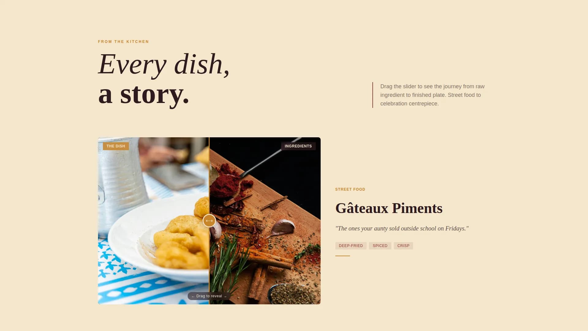 Island — Artisan Mauritian Catering Landing Page Template